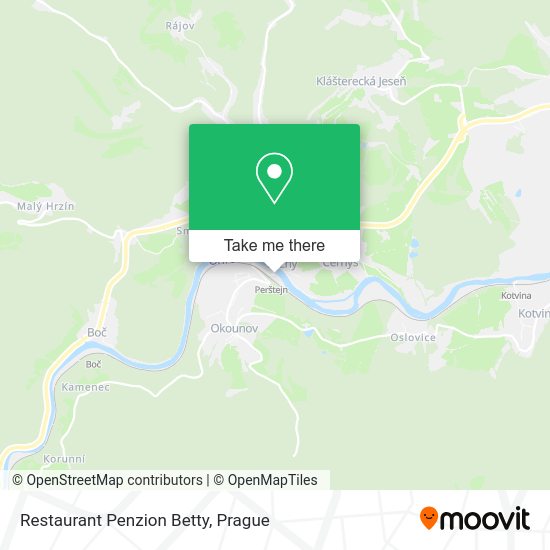 Restaurant Penzion Betty map