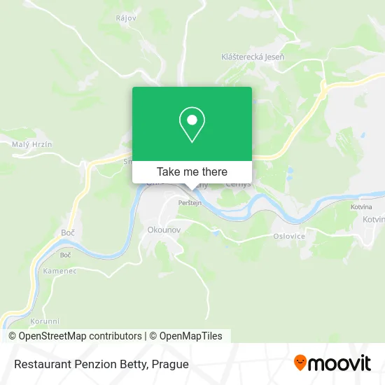 Карта Restaurant Penzion Betty