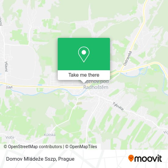 Domov Mládeže Sszp map