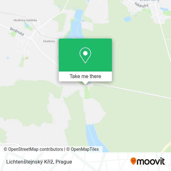 Lichtenštejnský Kříž map