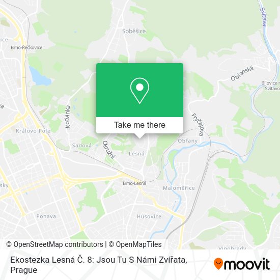 Ekostezka Lesná Č. 8: Jsou Tu S Námi Zvířata map
