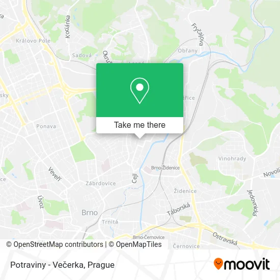 Карта Potraviny - Večerka