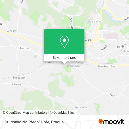 Studánka Na Přední Hoře map