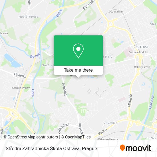 Střední Zahradnická Škola Ostrava map