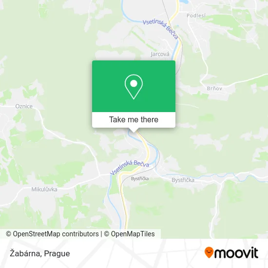 Карта Žabárna