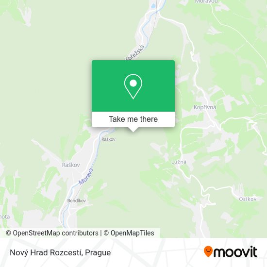 Nový Hrad Rozcestí map