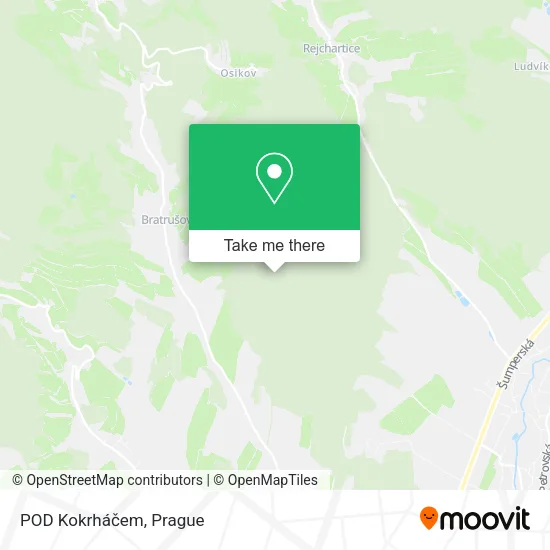 Карта POD Kokrháčem