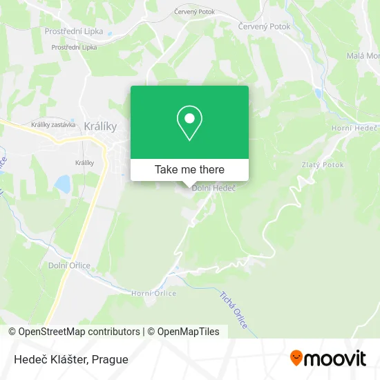 Карта Hedeč Klášter