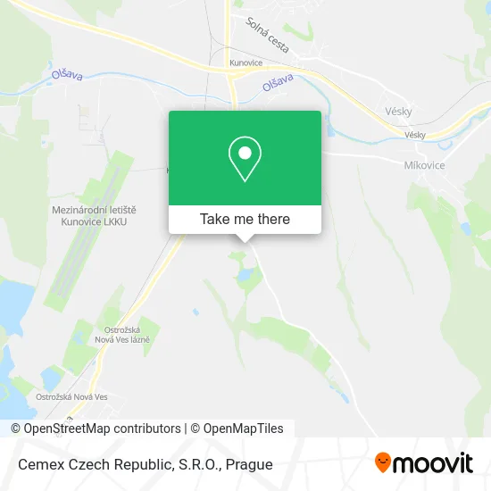 Карта Cemex Czech Republic, S.R.O.