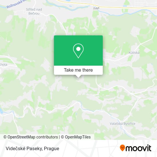 Videčské Paseky map