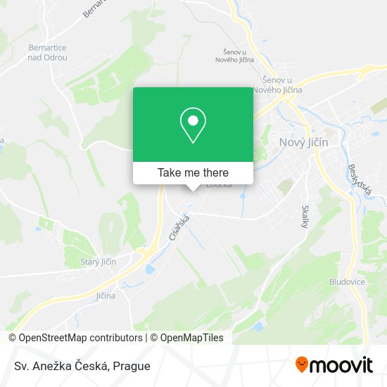 Sv. Anežka Česká map