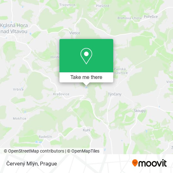 Červený Mlýn map