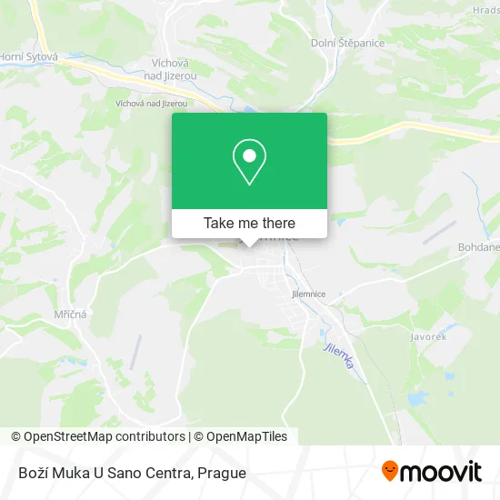 Карта Boží Muka U Sano Centra