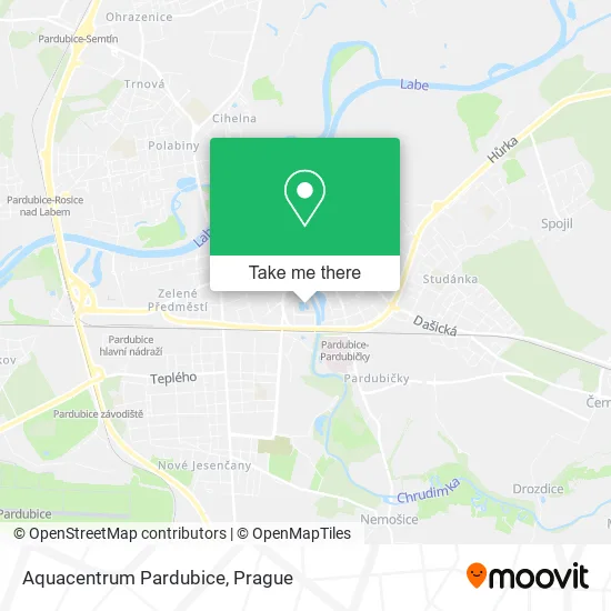 Карта Aquacentrum Pardubice