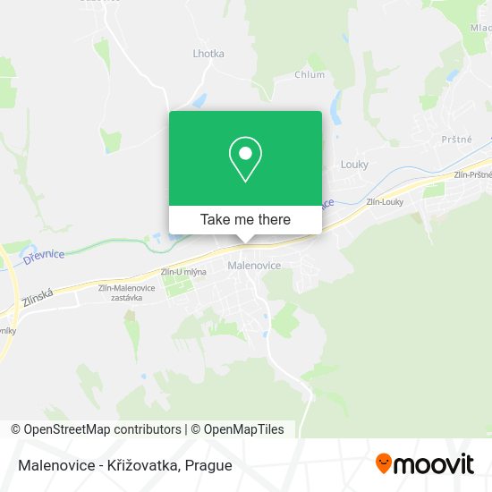 Malenovice - Křižovatka map