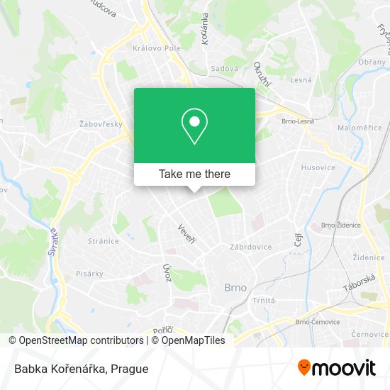 Babka Kořenářka map