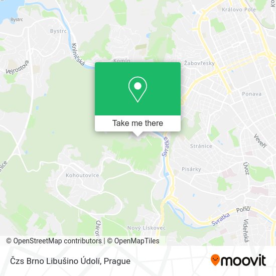 Čzs Brno Libušino Údolí map
