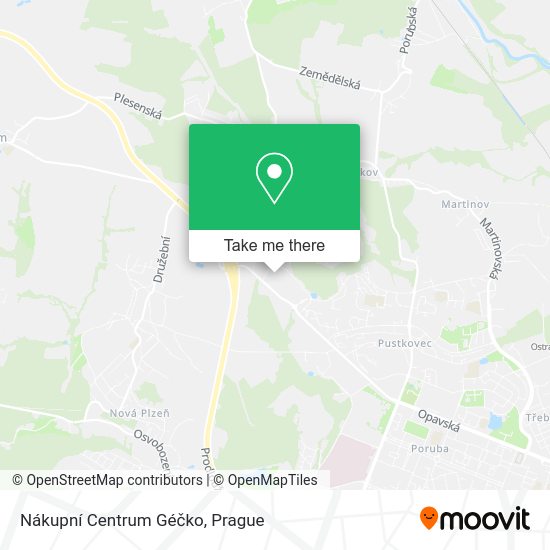 Nákupní Centrum Géčko map