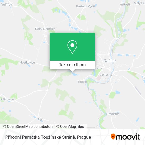 Přírodní Památka Toužínské Stráně map