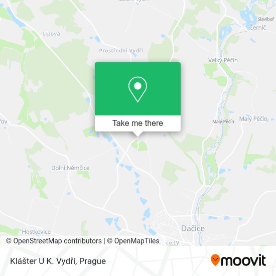 Klášter U K. Vydří map