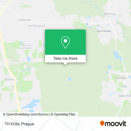Tři Kříže map