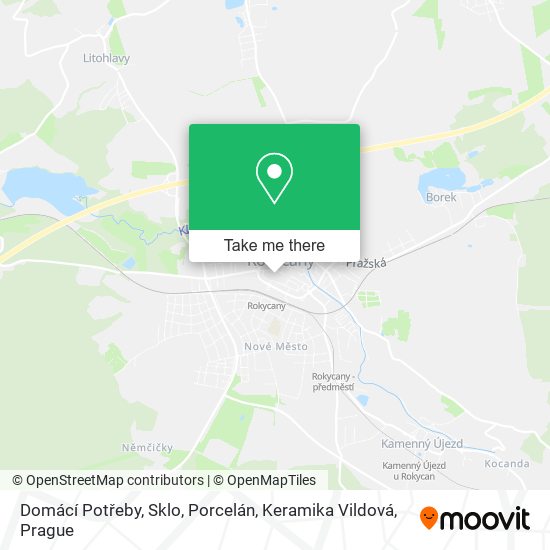 Карта Domácí Potřeby, Sklo, Porcelán, Keramika Vildová
