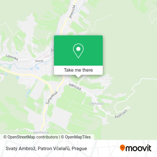 Svatý Ambrož, Patron Včelařů map