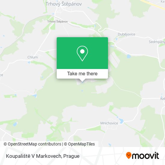 Koupaliště V Markovech map