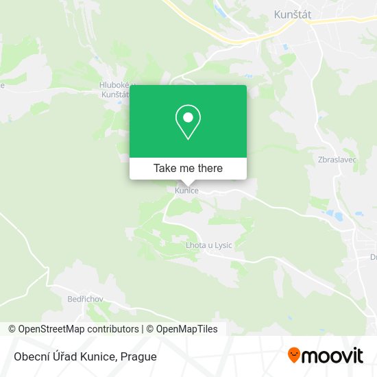 Obecní Úřad Kunice map