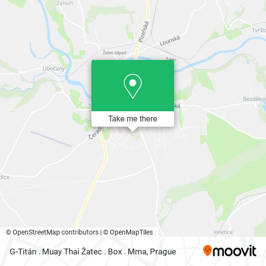 G-Titán . Muay Thai Žatec . Box . Mma map