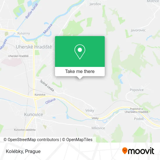 Карта Kolébky