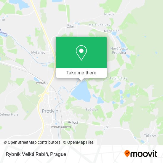 Rybník Velká Rabiň map