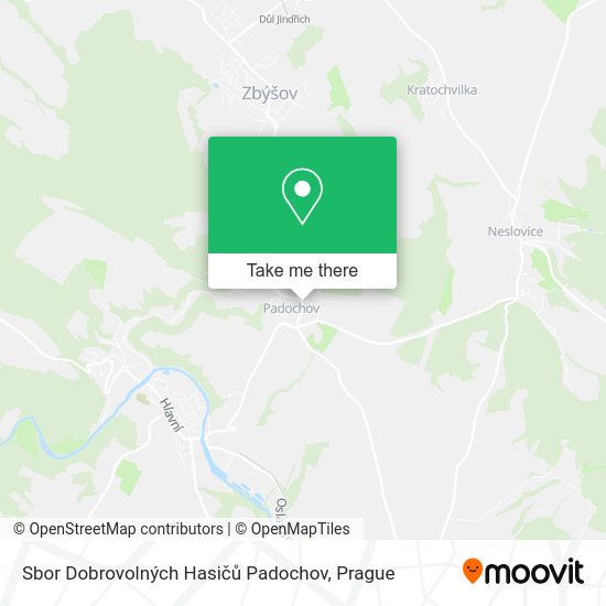 Sbor Dobrovolných Hasičů Padochov map