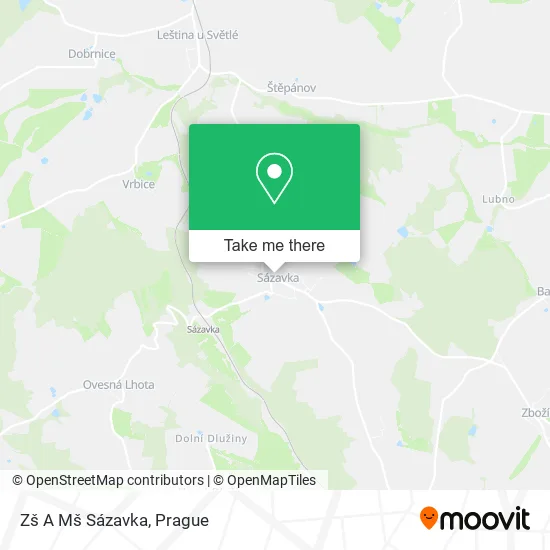 Карта Zš A Mš Sázavka