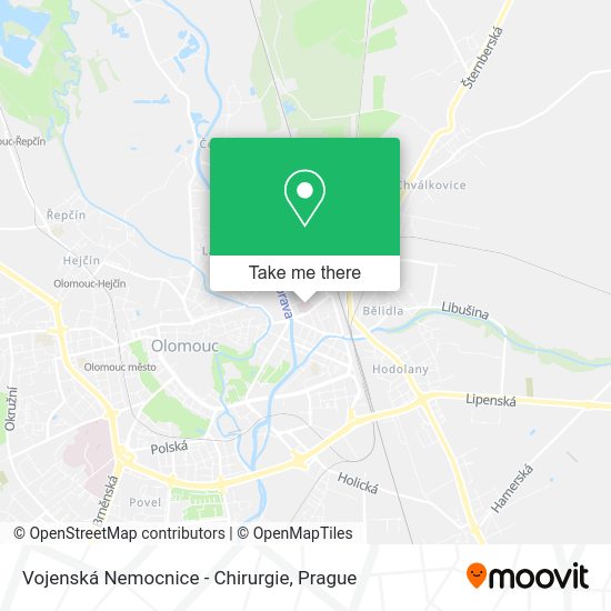 Vojenská Nemocnice - Chirurgie map