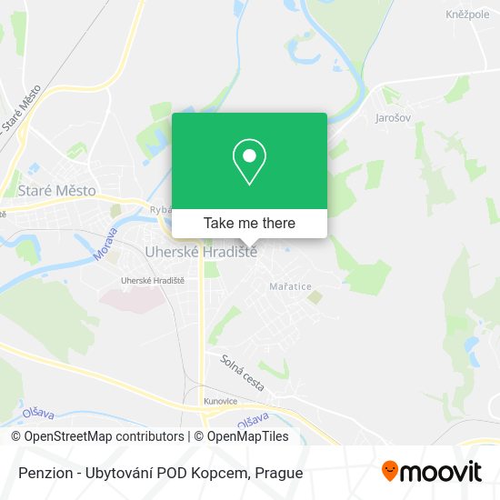 Penzion - Ubytování POD Kopcem map