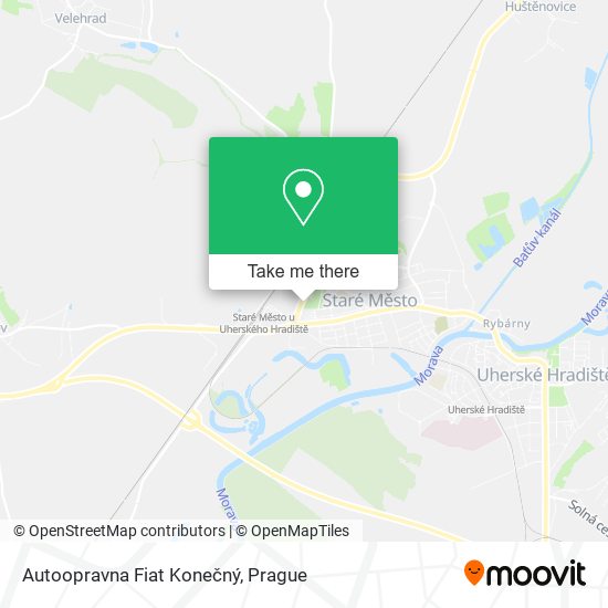 Autoopravna Fiat Konečný map