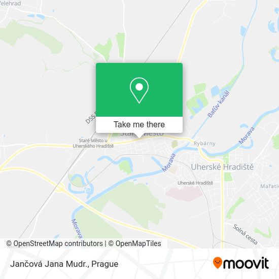 Карта Jančová Jana Mudr.