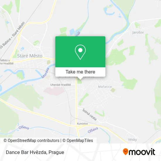 Карта Dance Bar Hvězda