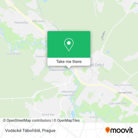 Vodácké Tábořiště map