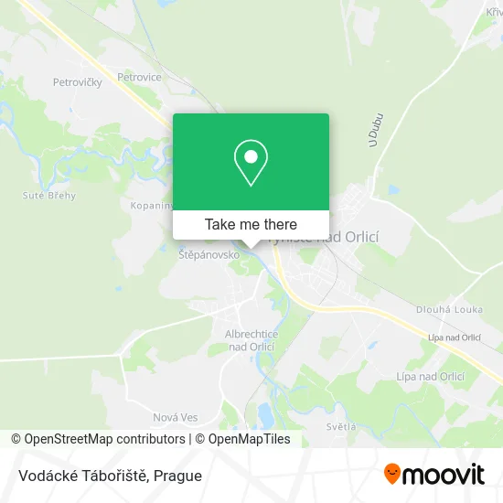 Карта Vodácké Tábořiště