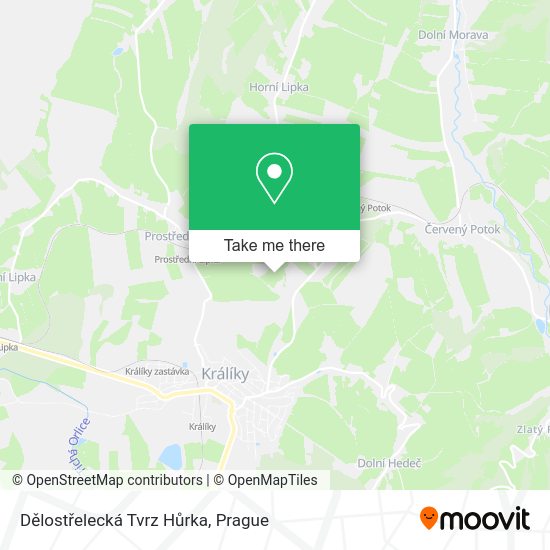 Dělostřelecká Tvrz Hůrka map