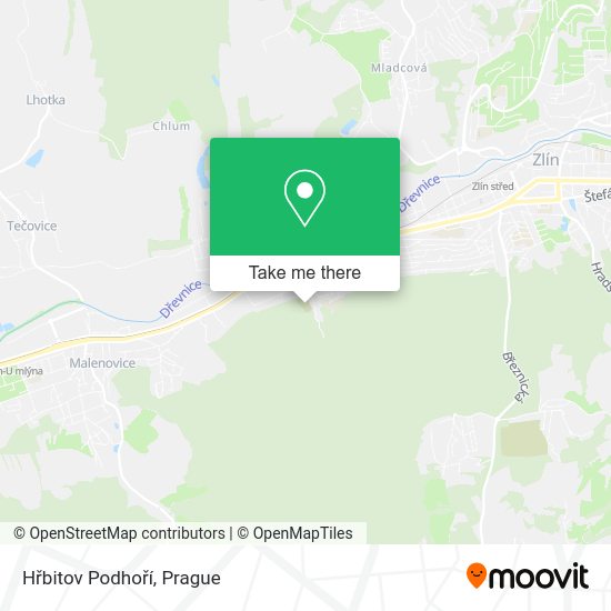 Hřbitov Podhoří map