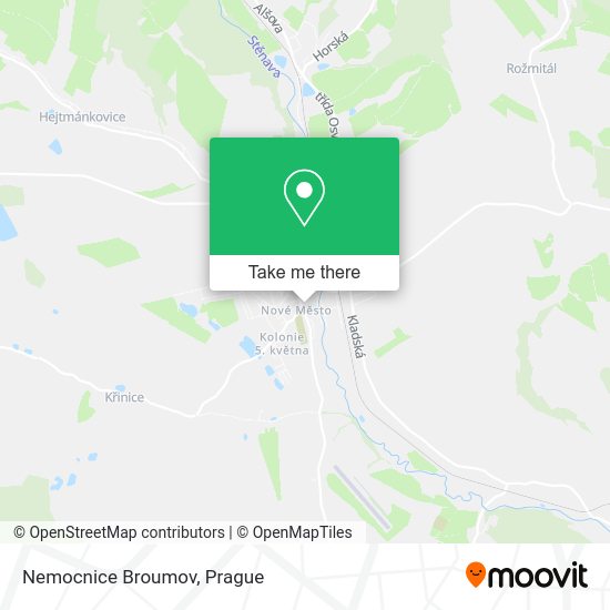 Nemocnice Broumov map