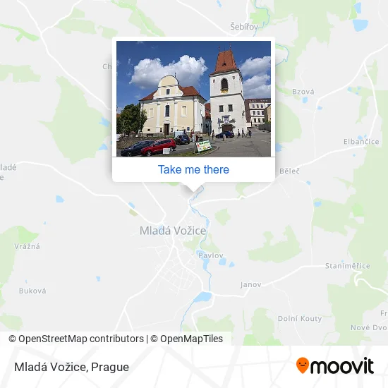 Карта Mladá Vožice