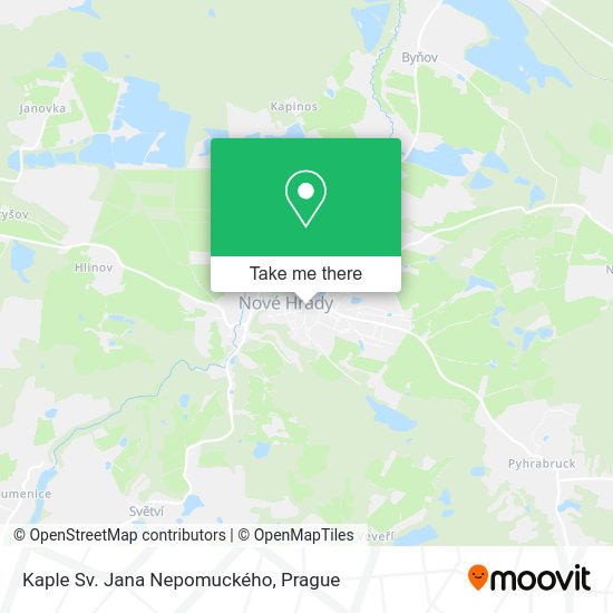 Kaple Sv. Jana Nepomuckého map