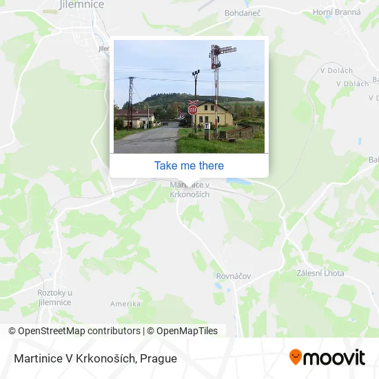 Карта Martinice V Krkonoších