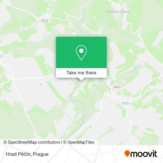 Hrad Pěčín map