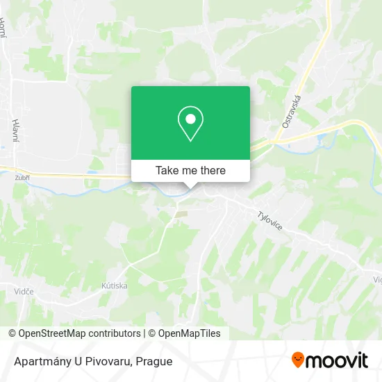 Карта Apartmány U Pivovaru