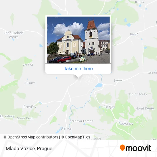 Карта Mladá Vožice